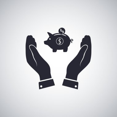 servet ve elleri düz simgesi