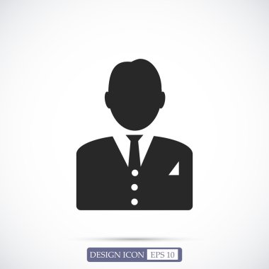 İşadamı Düz Simge