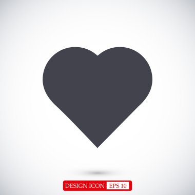 kalp düz simgesi