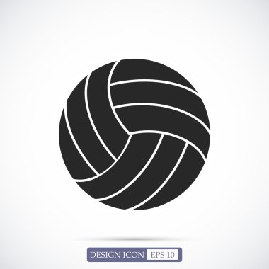 Basketbol topu düz simgesi