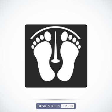 ayak izleri düz simgesi