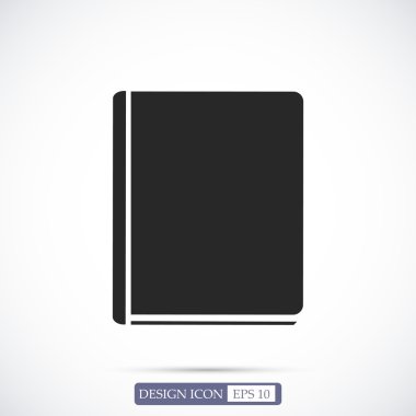 Kitap Düz Simgesi
