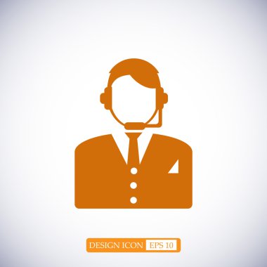 Arama Merkezi düz simgesi 