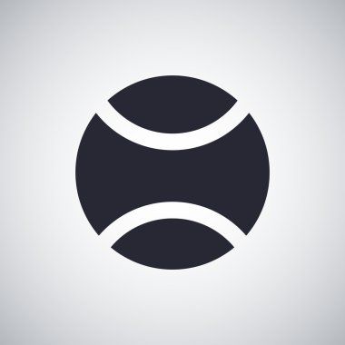 Tenis topu düz simgesi