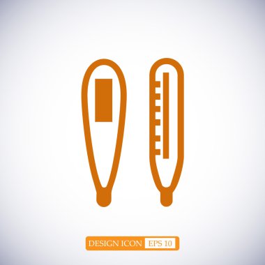termometre düz simgesi 