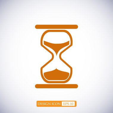 kum saati düz simgesi