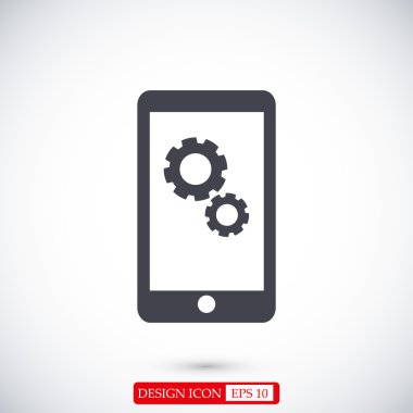 Akıllı Telefon Düz Simgesi 