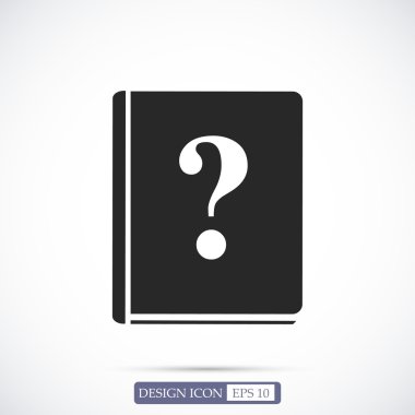 kitap ve soru işareti simgesi