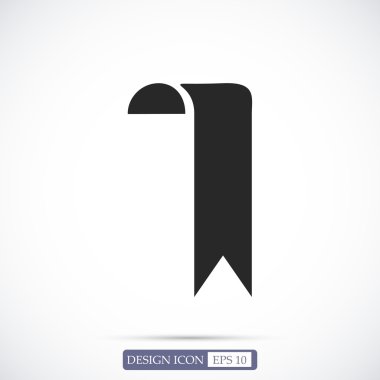 Kurdele düz simgesi