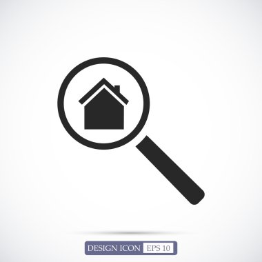 Arama ev düz simgesi