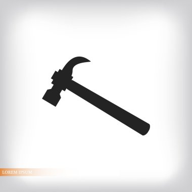 Çekiç düz simgesi