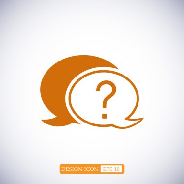 Sohbet, soru düz simgesi