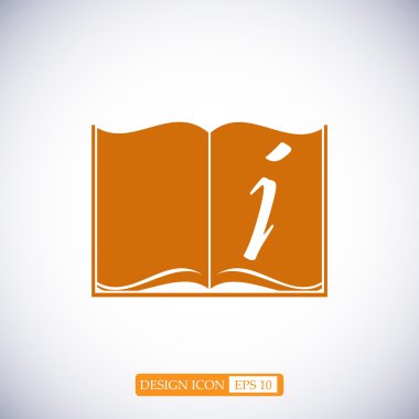 Açık kitap düz simgesi