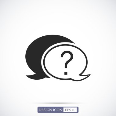 Sohbet, soru düz simgesi