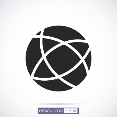 Küresel teknoloji düz simgesi