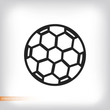 Futbol topu düz simgesi