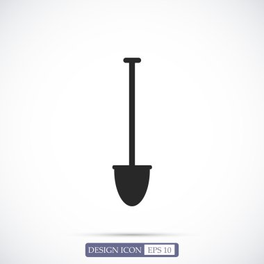 Kürek düz simgesi