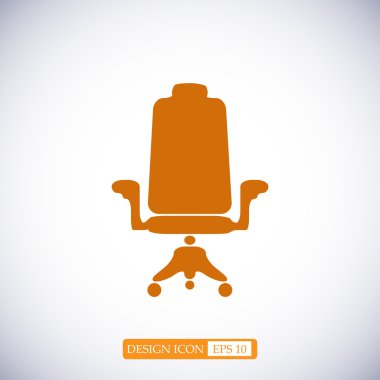 sandalye düz simgesi