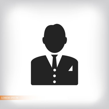 İşadamı Düz Simge