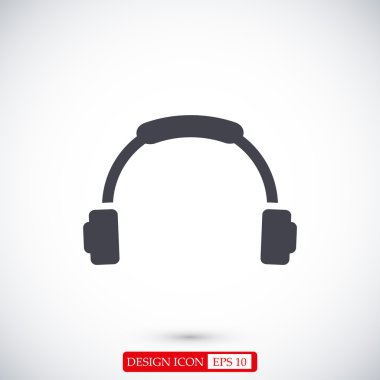 kulaklık yassı simgesi