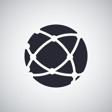 Küresel teknoloji düz simgesi