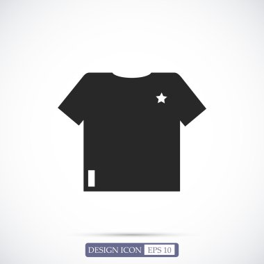 Tişört Düz Simgesi 
