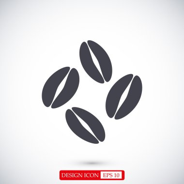 kahve çekirdekleri düz simgesi