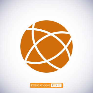 Küresel teknoloji düz simgesi