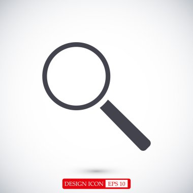 Büyüteç düz simge