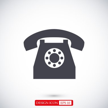 Telefon Düz Simgesi