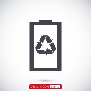 Pil yük düz simgesi