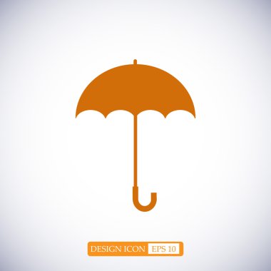 Şemsiye Düz Simgesi