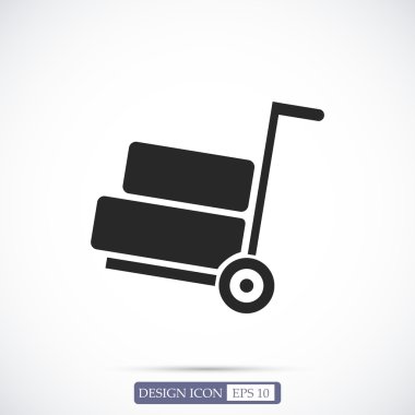 el arabası düz simgesi