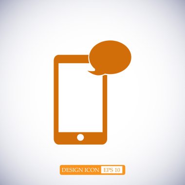 Cep telefonu sms simgesiyle 