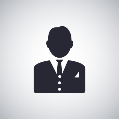 İşadamı Düz Simge