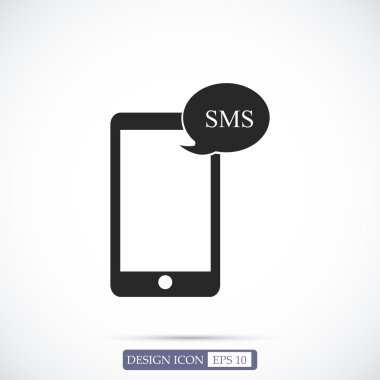 Cep telefonu sms simgesiyle 