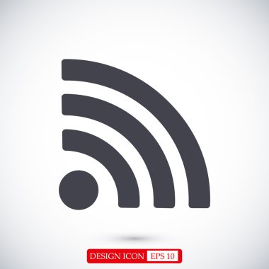 sinyali düz simgesi