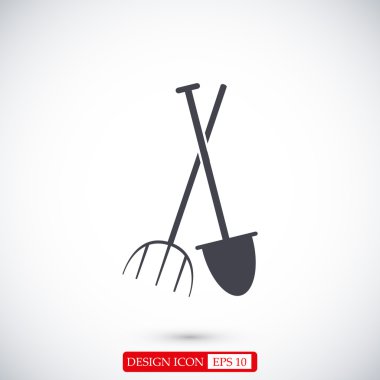 Bahçe çatal, Bahçe küreği simgesi