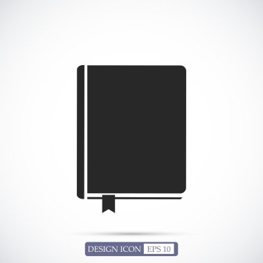 Kitap Düz Simgesi