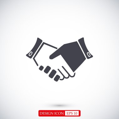 heandshake düz simgesi