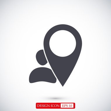 İşaretçi düz simgesi