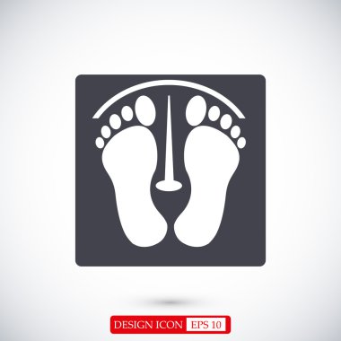 ayak izleri düz simgesi
