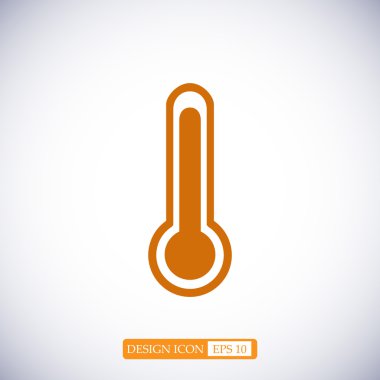 termometre düz simgesi