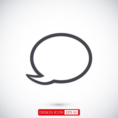 Konuşma balonu düz simgesinin