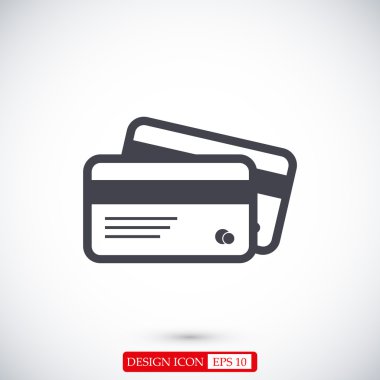 kartları düz simgesi