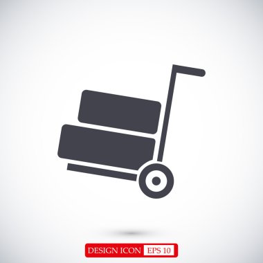 el arabası düz simgesi