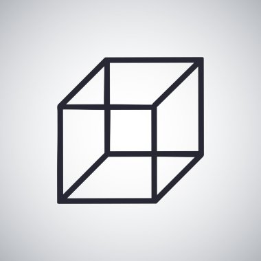 küp düz simgesi