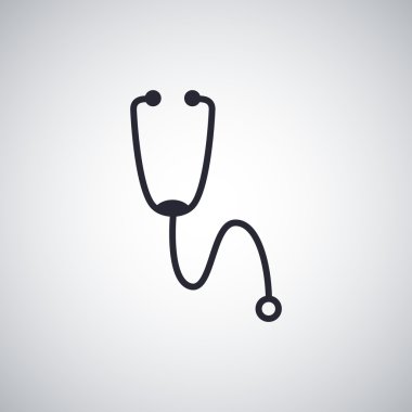 stetoskop düz simgesi