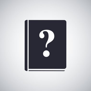 kitap ve soru işareti simgesi