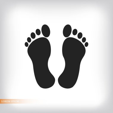 ayakları düz simgesi